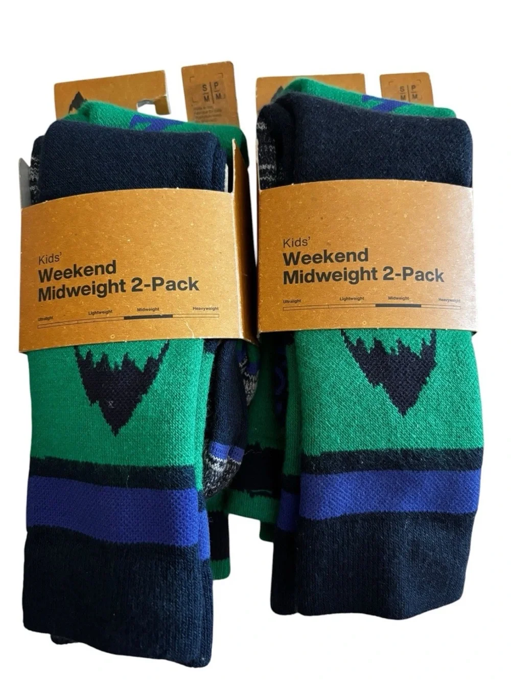 NEW FOUR PAIRS BURTON Weekend Midweight Kids Small/Medium (12.5-1.5) Socks